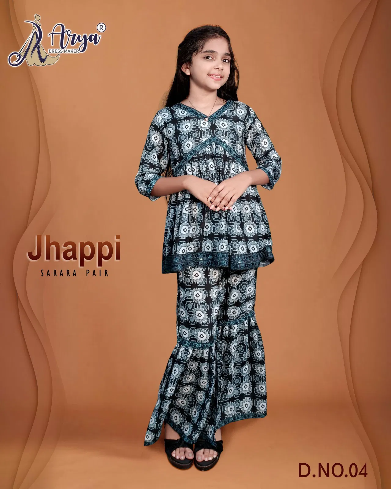 Jhappi By Arya Girls Sharara Pair Kids Catalog